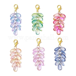 Стеклянные подвесные украшения в форме слезы&nbsp;HJEW-JM03256