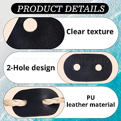 50 шт. 5 стиля овальной пряжки из искусственной кожи с этикеткой&nbsp;FIND-CL0001-56