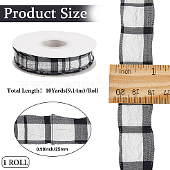 Тканевая клетчатая лента&nbsp;OCOR-WH20071-001G