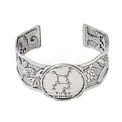 Браслеты-манжеты из сплава созвездия с открытыми манжетами для женщин и мужчин&nbsp;BJEW-C064-01AS-09