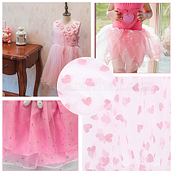 Сердцевидные формы нейлоновое волокно вышивка кружево ткань ткань&nbsp;DIY-WH0588-91B