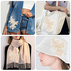 Вышивка в форме цветка из полиэстера&nbsp;DIY-WH20032-60A