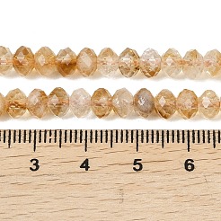 Нити из нагретых натуральных цитриновых бусин&nbsp;G-B175-A05-4x6mm