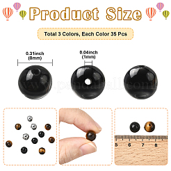 105шт 3 стиля натуральный тигровый глаз&nbsp;G-PA0001-28