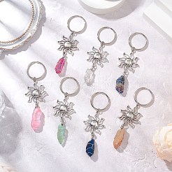 Брелок из натурального кварца и сплава&nbsp;KEYC-JKC01147