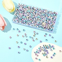 100 г плоские круглые непрозрачные акриловые бусины в стиле «ремесло»&nbsp;SACR-FS0001-34