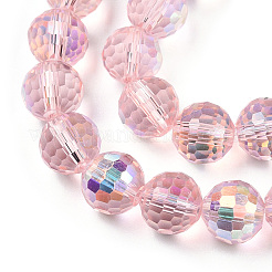 Прозрачные стеклянные бусины гальваническим пряди&nbsp;EGLA-TAC0006-06B