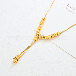 Модные минималистичные женские ожерелья с подвеской в виде круглого шара из латуни с кисточками для ежедневного ношения&nbsp;FW0010