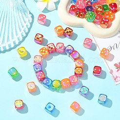 Непрозрачные акриловые бусины с УФ-покрытием&nbsp;JACR-CJC0002-03