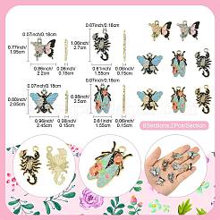 16шт 8 стиля подвески из сплава с эмалью&nbsp;ENAM-FS0003-95