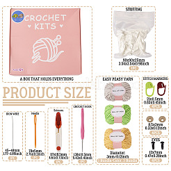 Набор для вязания крючком куклы слона и морской черепахи своими руками&nbsp;DIY-TAC0001-84