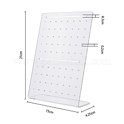 Акриловые подставки для серег с наклонной спинкой и 72 отверстием&nbsp;EDIS-WH0021-33B