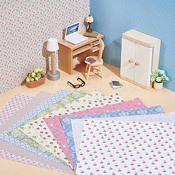 12 лист 12 стиля мини кукольный домик гостиная спальня обои&nbsp;DIY-PH0032-34B