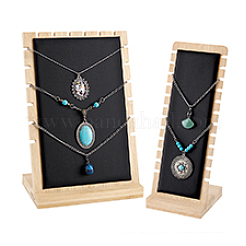 2 комплект из 2-х стилей бамбуковых наклонных стендов для ожерелий&nbsp;NDIS-PH0001-09B