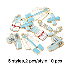 10 шт. 5 стиля подвески из сплава и эмали на медицинскую тематику&nbsp;FIND-FP0002-81