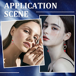 40 шт. фурнитура для сережек из нержавеющей стали 304&nbsp;STAS-SC0009-31P