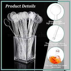 100шт пластиковая палочка для размешивания напитков&nbsp;AJEW-GA0006-63