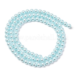 Гальванические оболочки жемчужные бусы пряди&nbsp;BSHE-G041-4mm-03