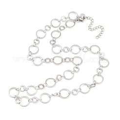 Цепочки из нержавеющей стали 304 с кольцами толщиной 6 мм и 10 мм&nbsp;NJEW-P343-02A-P