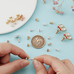 30шт 3 цвета латунные серьги гайки&nbsp;FIND-PH0023-13