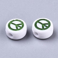 Непрозрачные акриловые бусины&nbsp;X-MACR-N008-35