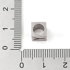 Европейские бусины из нержавеющей стали 201&nbsp;LS-STAS-M058-01Y-P