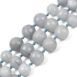 Бусины из натурального белого нефрита&nbsp;G-Z105-A01-01B