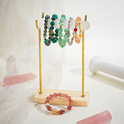 Подставки для палочек из сплава кристаллов с деревянным основанием&nbsp;BDIS-WH0014-07B-G