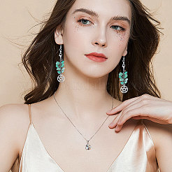 14 шт. 7-х цветный натуральный драгоценный камень и сплав подвеска украшение&nbsp;HJEW-CA00048