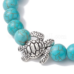 Женские эластичные браслеты из натуральных и синтетических драгоценных камней&nbsp;BJEW-JB10087