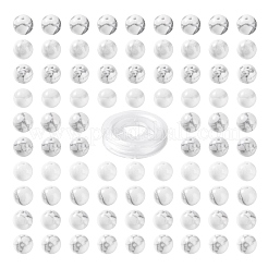 100шт 8мм натуральные круглые бусины из говлита&nbsp;DIY-LS0002-24