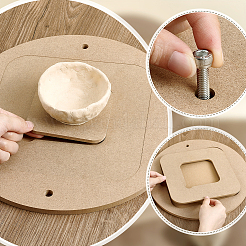 Древесноволокнистая плита средней плотности (мдф) переносная глиняная расклинивающая доска со встроенной&nbsp;AJEW-PH0006-65B