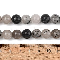 Натуральный турмалированный кварц / черный рутиловый кварц&nbsp;G-D361-01A-10mm