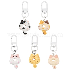 10 шт. мультяшный кот пончик смоляные подвески украшения&nbsp;KEYC-YW00205