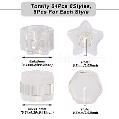 64 шт. 8 силиконовые гайки для ушей&nbsp;SIL-KS0001-01