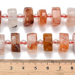 Нити бусин из натурального железистого кварца&nbsp;G-L642-H12-7x14mm