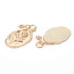 Кулоны со стразами и кристаллами из латуни&nbsp;LS-X-KK-S364-215