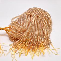 Подражать австрийский хрусталь гальванических стеклянные бусинки пряди круглый&nbsp;GLAA-F030-4mm-A01