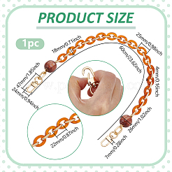 1 шт. цепочки для кошелька из смолы с овальными звеньями и застежками из сплава&nbsp;FIND-PH0028-19A