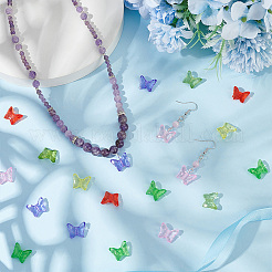 300шт 6 цвета прозрачные акриловые бусины&nbsp;TACR-PH0001-96