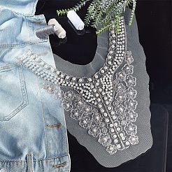 Компьютеризированная вышивка полиэстер пришивка воротника нашивки&nbsp;DIY-WH0366-71