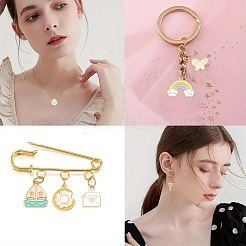 40шт 8 стиля подвески из сплава с эмалью&nbsp;ENAM-YW0006-17