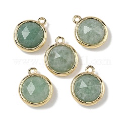Плоские круглые подвески из натурального смешанного камня&nbsp;G-U028-03G