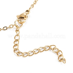 Плоские круглые подвески из нержавеющей стали 304 с вакуумным покрытием PVD&nbsp;NJEW-M187-02G