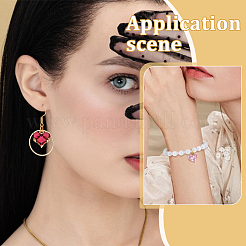 8 шт. 4-х цветные латунные подвески в форме сердца с кубическим цирконием&nbsp;ZIRC-BC0001-30