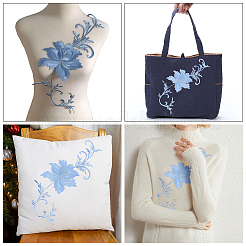 2 шт. пион компьютерная вышивка ткань приклеиваемые/пришивные нашивки&nbsp;DIY-GF0005-32A