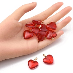 Прозрачный лак окрашенные стеклянные подвески GLAA-YW0001-98