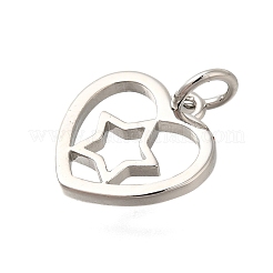 Подвески в форме сердца из латуни&nbsp;KK-I716-21B-P