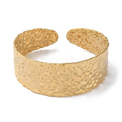 Браслеты-манжеты из нержавеющей стали 304 с чеканной текстурой для женщин&nbsp;BJEW-Q770-03G