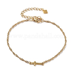 Браслеты из нержавеющей стали 304 с поперечными связями&nbsp;BJEW-JB11699-01